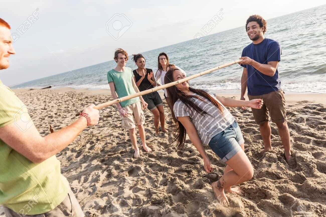 Limbo on beach